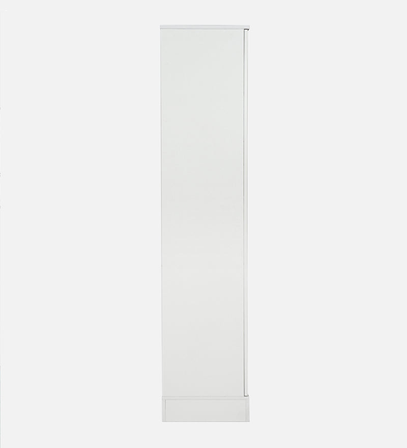 Divine Dressing Unit Engineered Wood with Mirror & Locker in White Colour