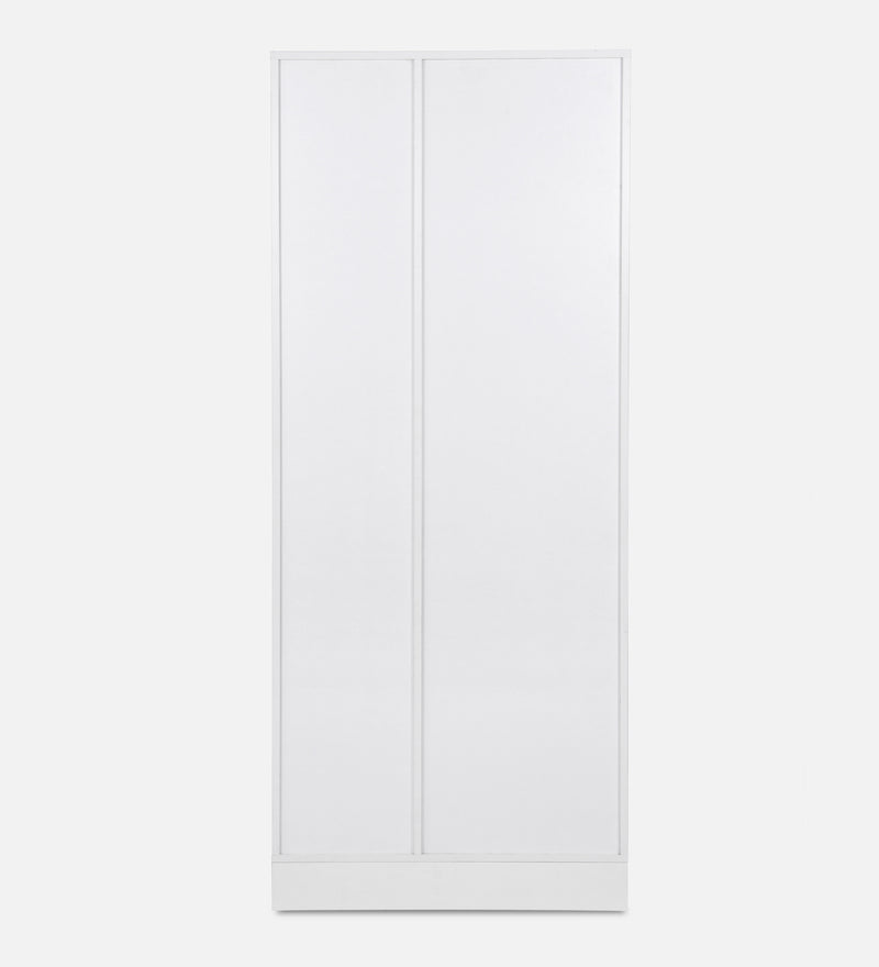 Divine Dressing Unit Engineered Wood with Mirror & Locker in White Colour