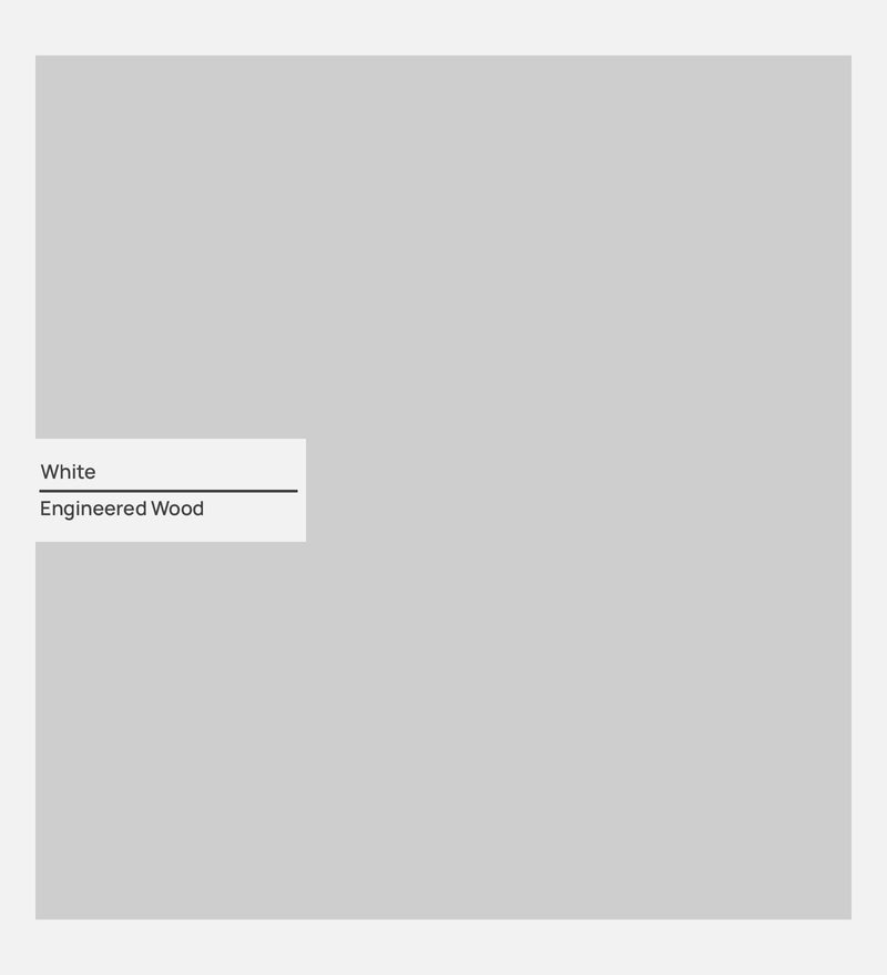 Divine Dressing Unit Engineered Wood with Mirror & Locker in White Colour