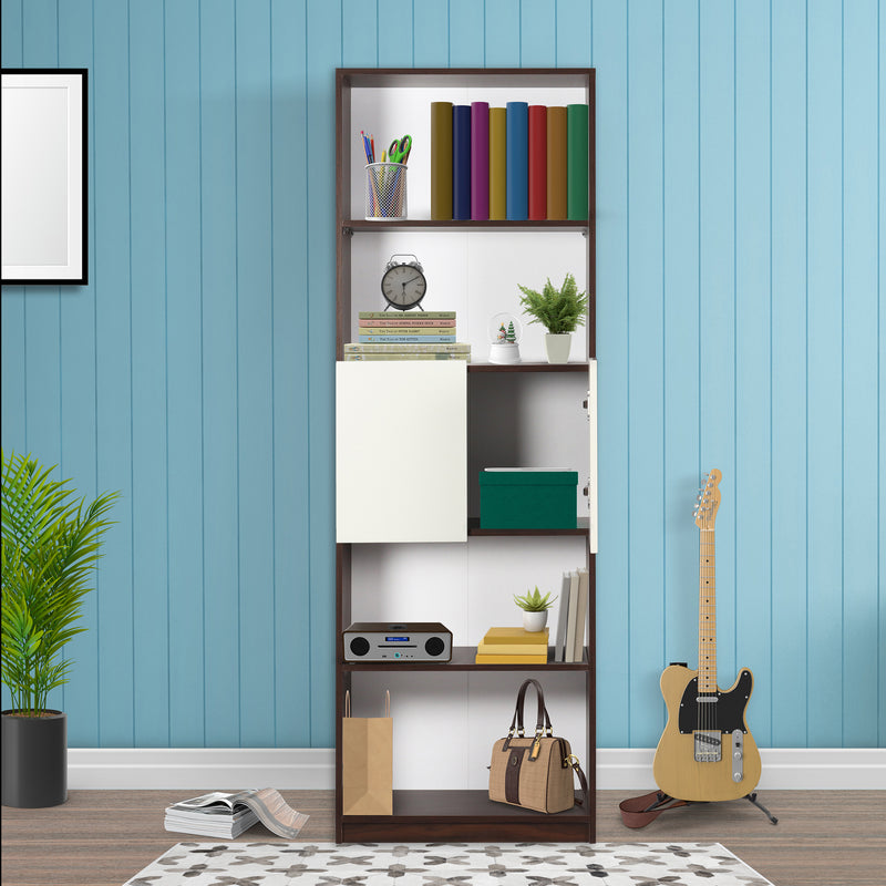 Eden Engineered Bookshelf Frosty White & English Oak finish