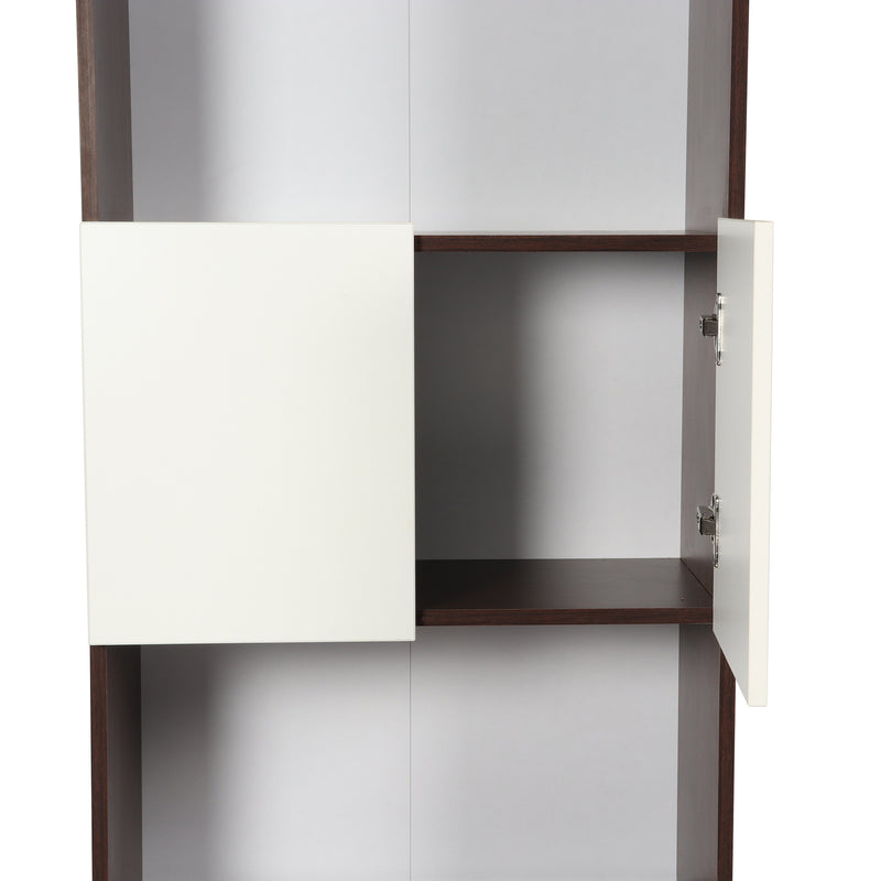 Eden Engineered Bookshelf Frosty White & English Oak finish