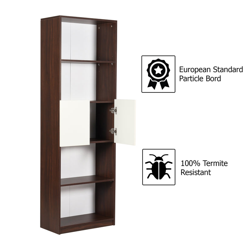 Eden Engineered Bookshelf Frosty White & English Oak finish