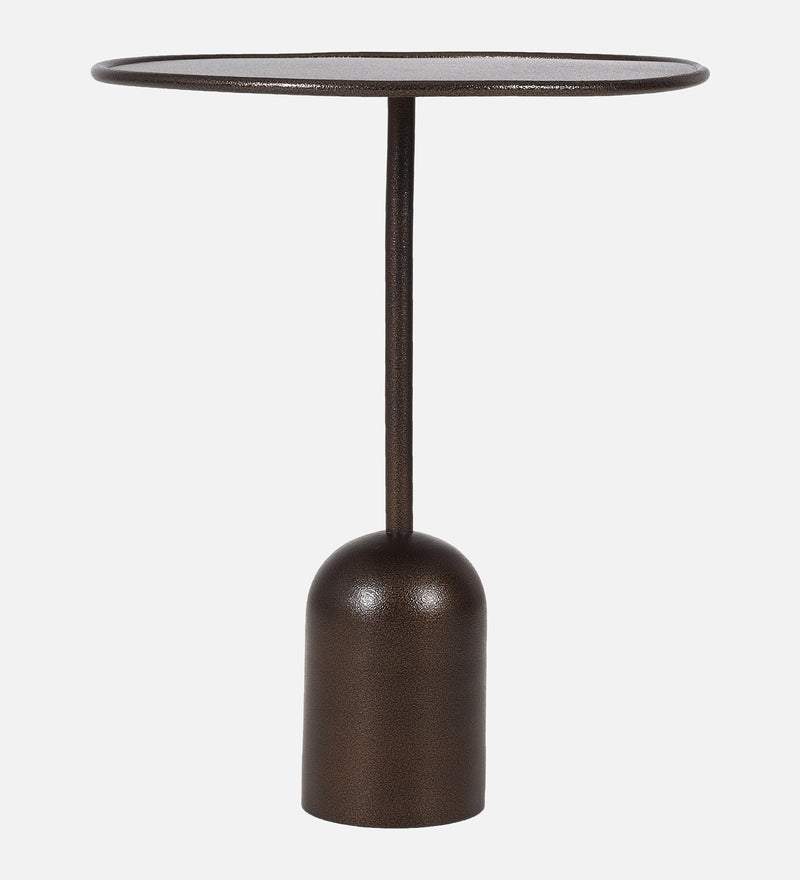 Ellon Iron Side Table In Brown Colour