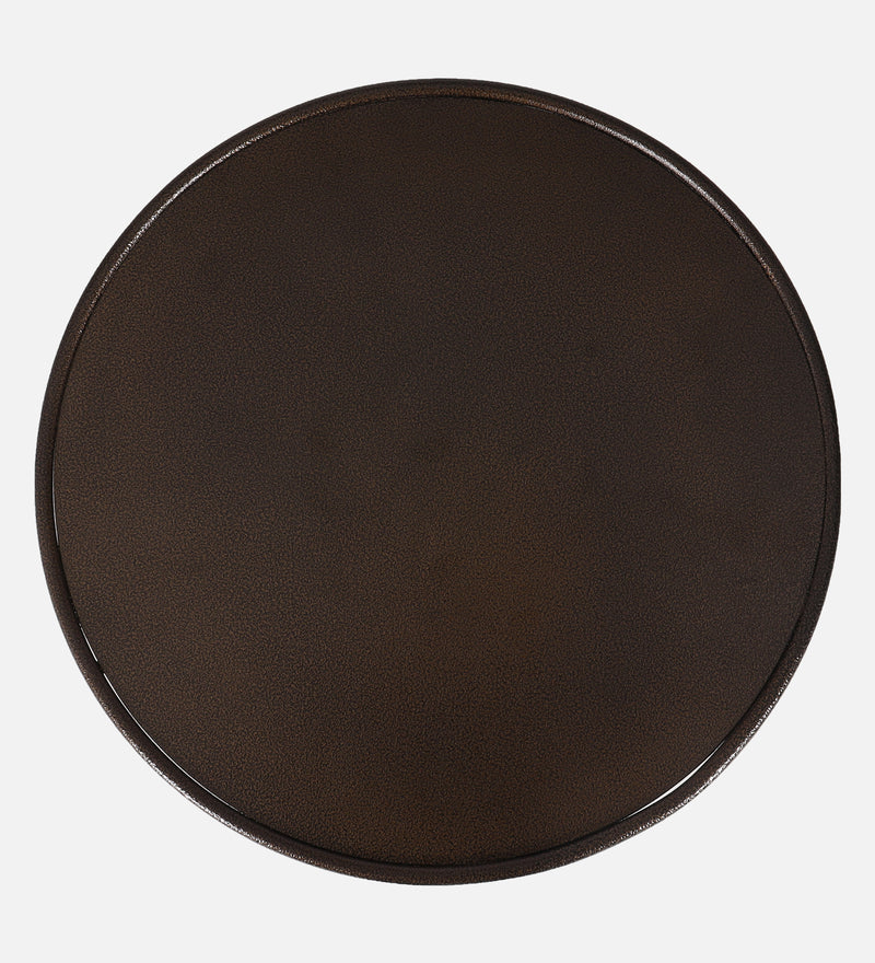 Ellon Iron Side Table In Brown Colour