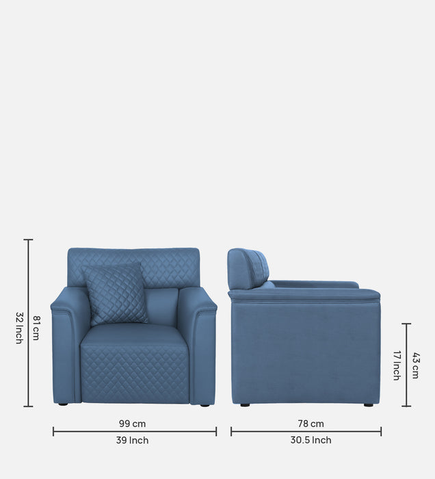 Emporio Luxury Leatherette 1 Seater Sofa