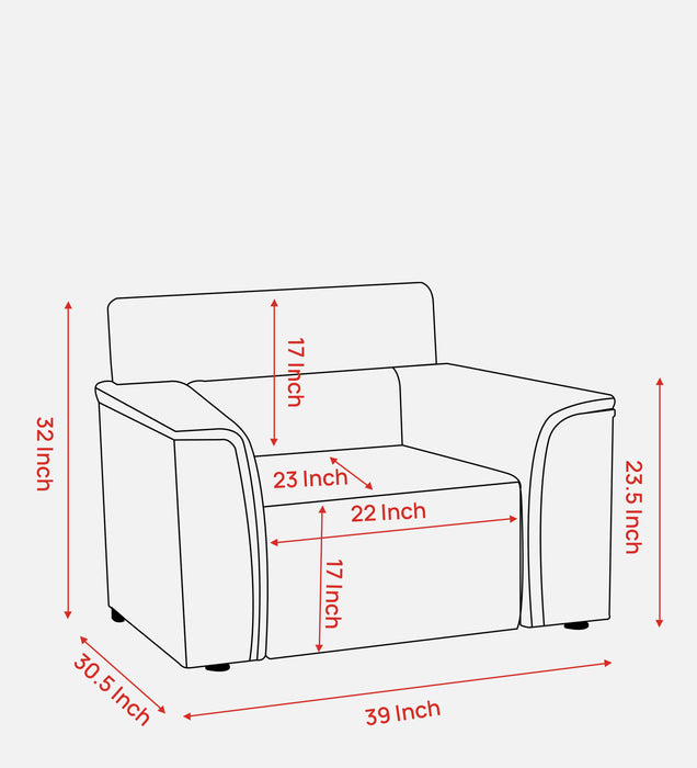 Emporio Leatherette Sofa In Tan PU Colour