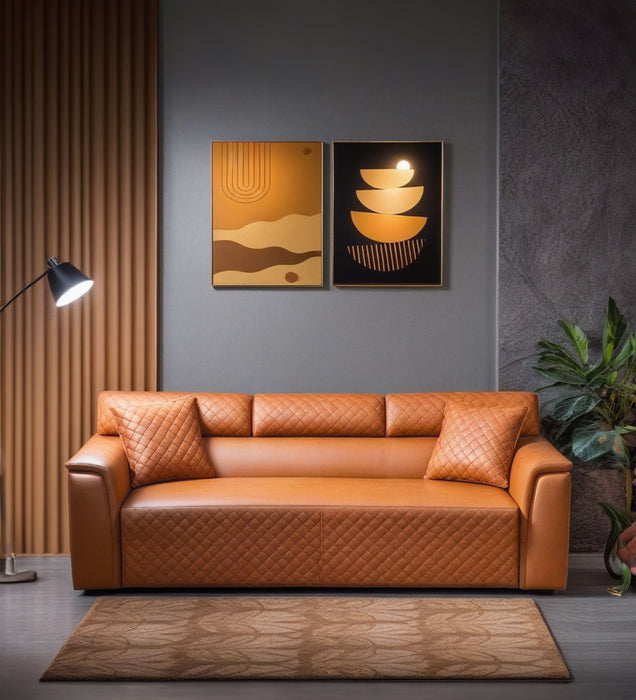 Emporio Luxury Leatherette 3 Seater Sofa