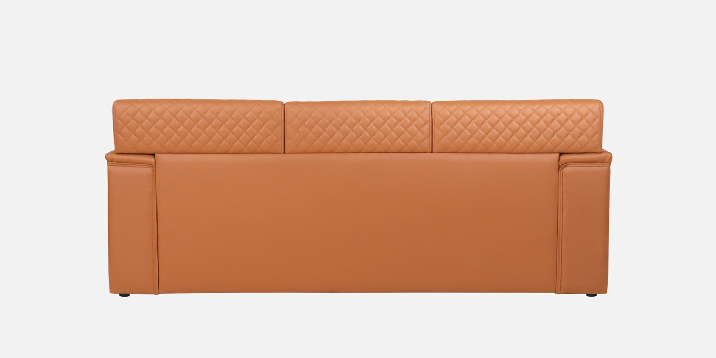 Emporio Leatherette Sofa In Tan PU Colour