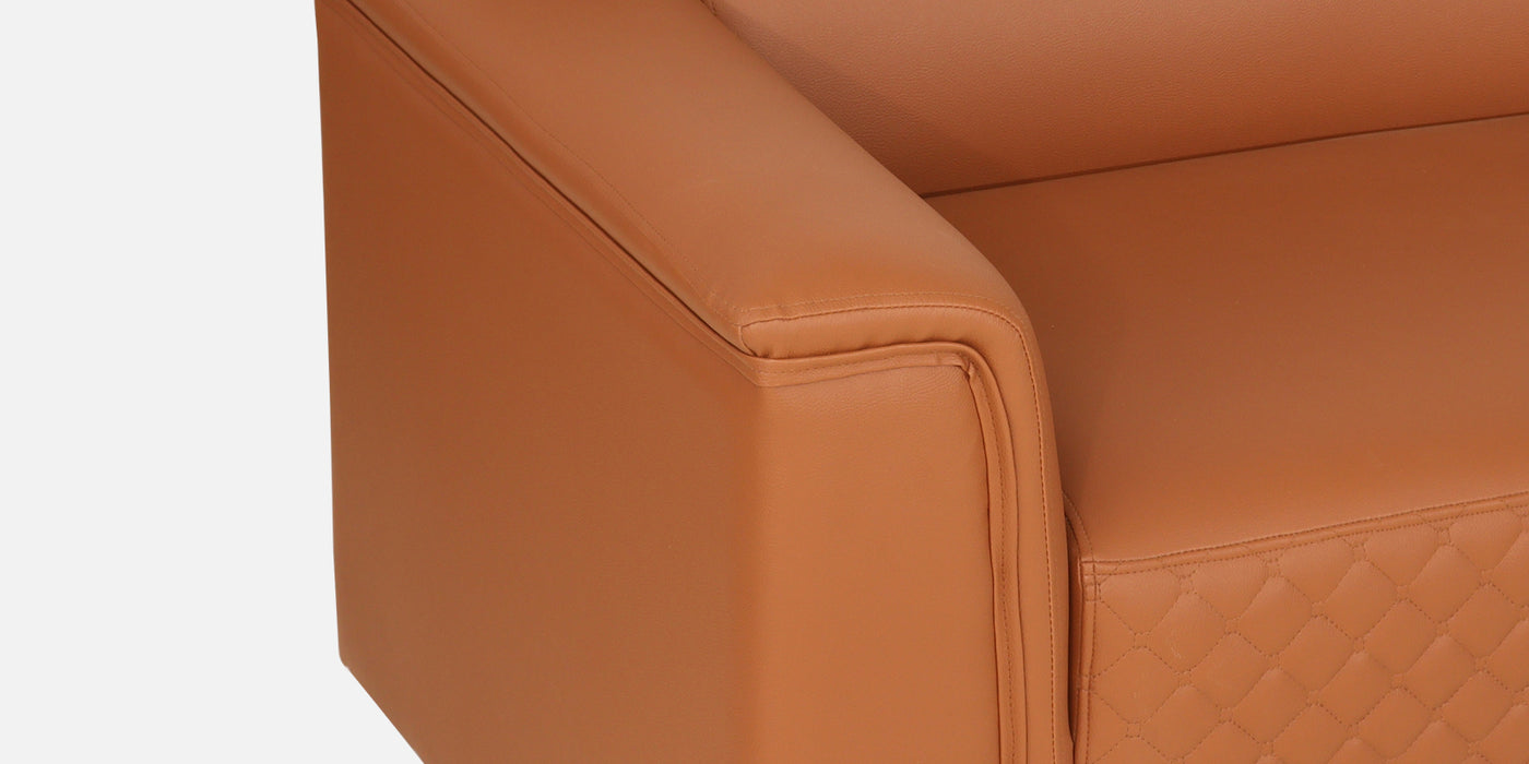 Emporio Leatherette Sofa In Tan PU Colour