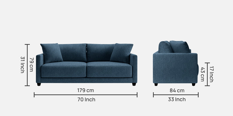 Enchant Fabric 3 Seater Sofa