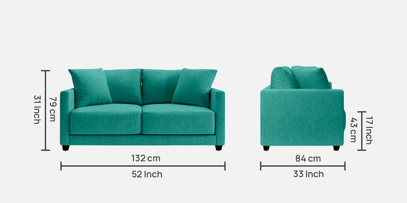 Enchant Fabric 2 Seater Sofa Grey