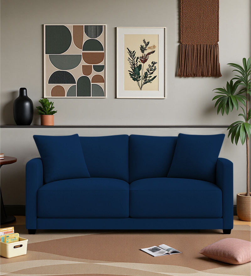 Enchant 2.0 Velvet 2 Seater Sofa In Celestial Blue Colour