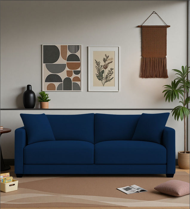 Enchant 2.0 Velvet 3 Seater Sofa In Celestial Blue Colour