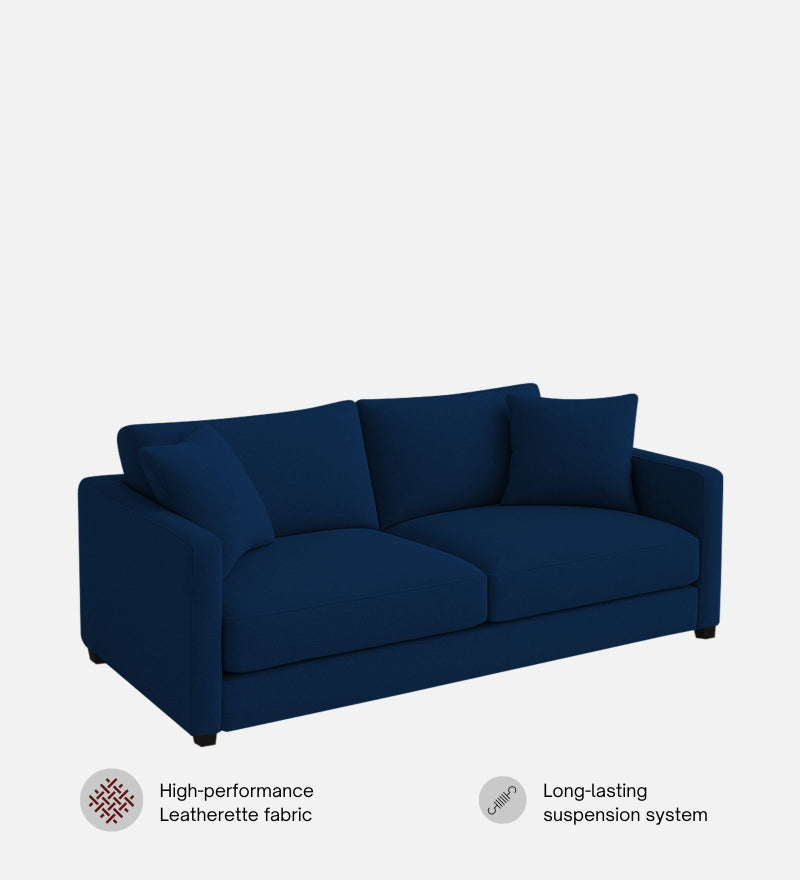Enchant 2.0 Velvet 3 Seater Sofa In Celestial Blue Colour