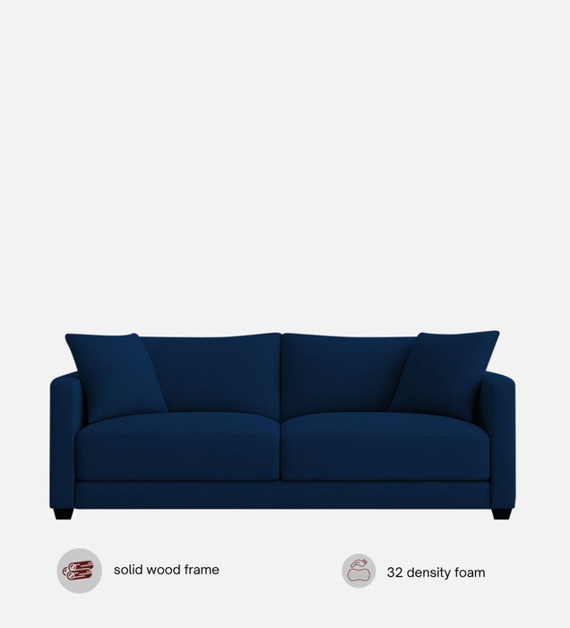 Enchant 2.0 Velvet 3 Seater Sofa In Celestial Blue Colour