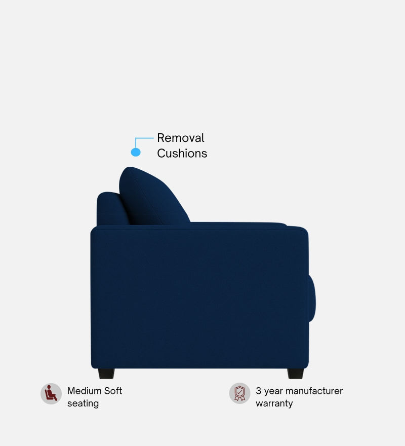 Enchant 2.0 Velvet 3 Seater Sofa In Celestial Blue Colour