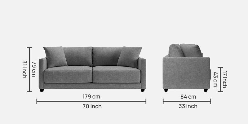 Enchant Fabric 3 Seater Sofa