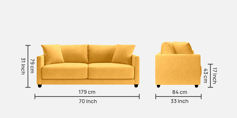 Enchant Fabric 3 Seater Sofa
