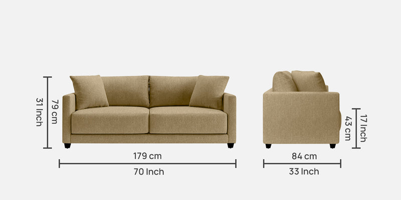 Enchant Fabric 3 Seater Sofa