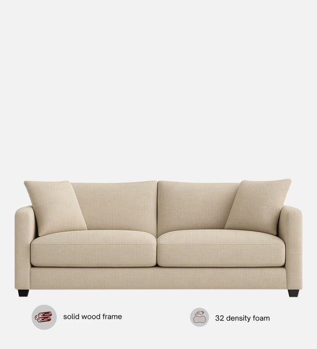 Enchant 2.0 Fabric 3 Seater Sofa In Silk Cream Colour
