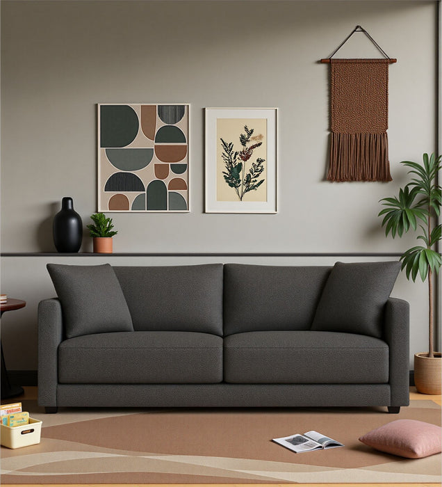 Enchant 2.0 Fabric 3 Seater Sofa In Steel Grey Colour