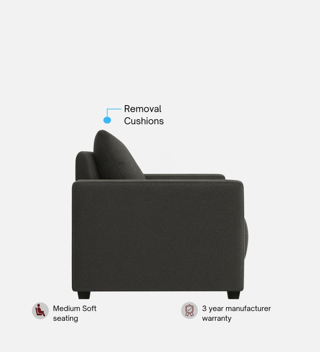 Enchant 2.0 Fabric 3 Seater Sofa In Steel Grey Colour