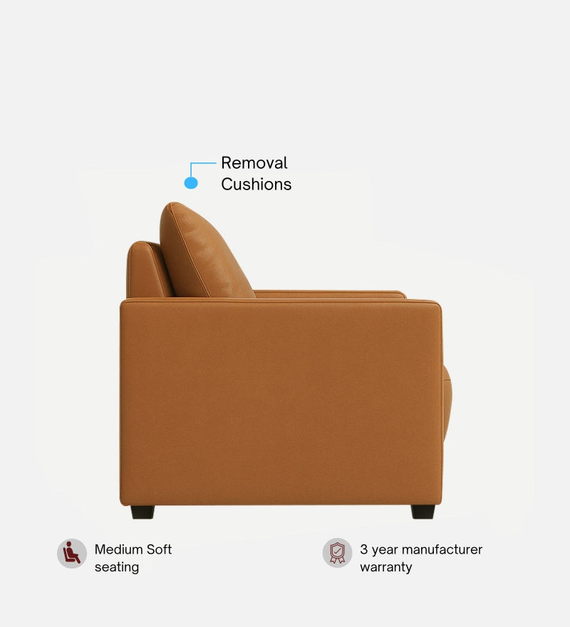 Enchant 2.0 Leatherette 2 Seater Sofa In Tan PU Colour