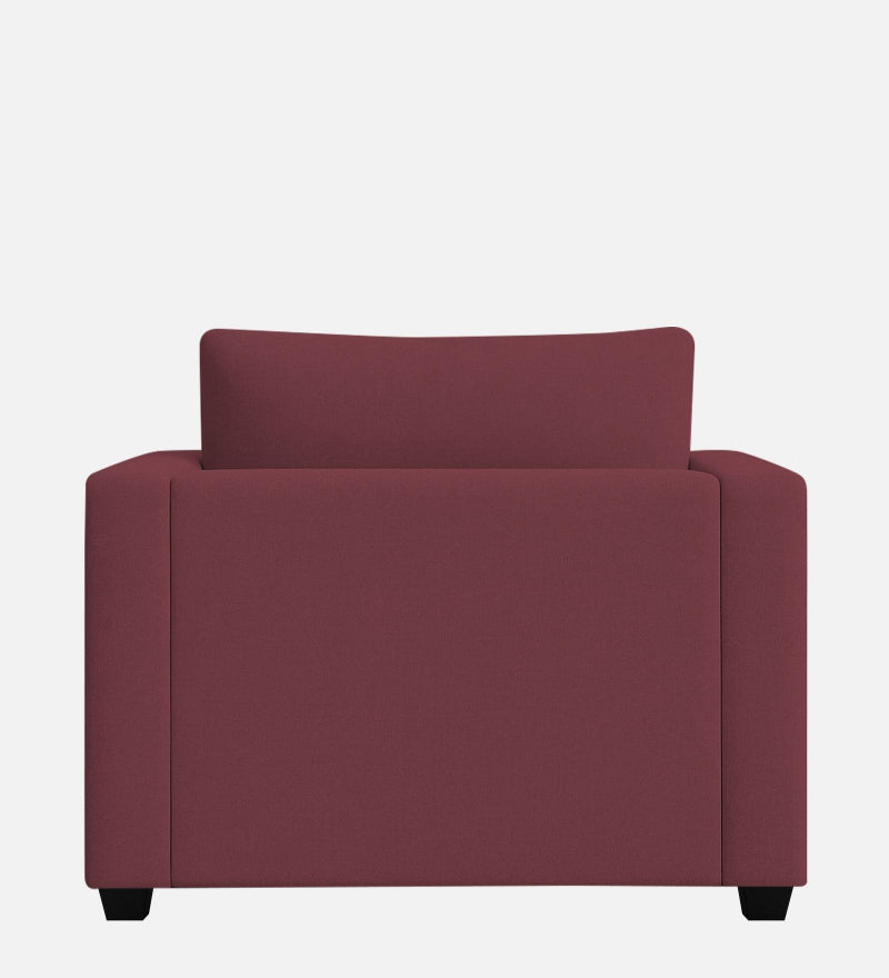 Enchant 2.0 Velvet 1 Seater Sofa In Berry Wine Colour