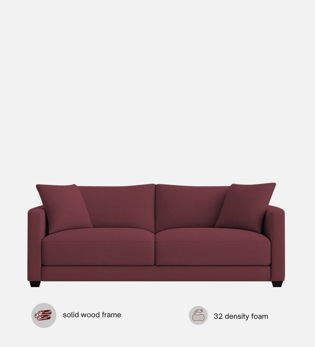 Enchant 2.0 Velvet 3 Seater Sofa In Berry Wine Colour