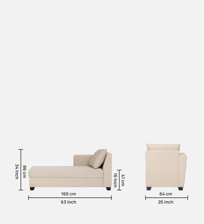 Ethos Luxury Fabric Lounger Sofa LHS