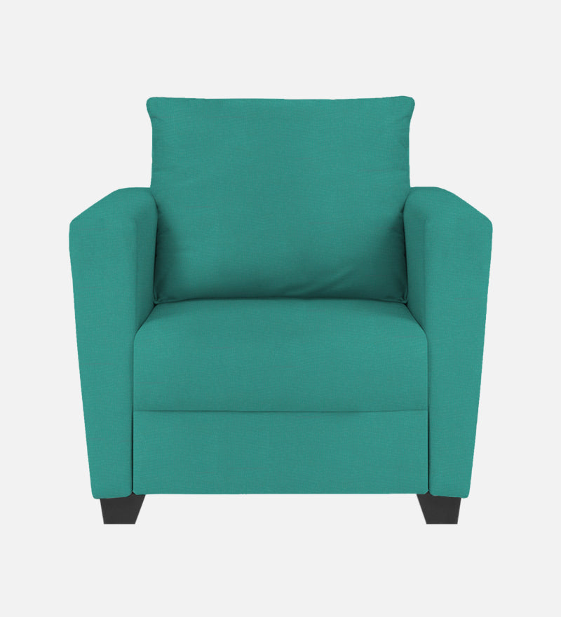 Ethos Fabric 1 Seater Sofa In Cerulean Blue Color