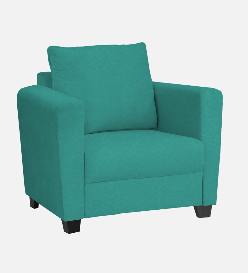 Ethos Fabric 1 Seater Sofa In Cerulean Blue Color