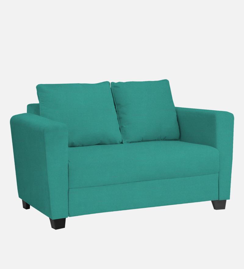 Ethos Fabric 2 Seater Sofa In Cerulean Blue Color