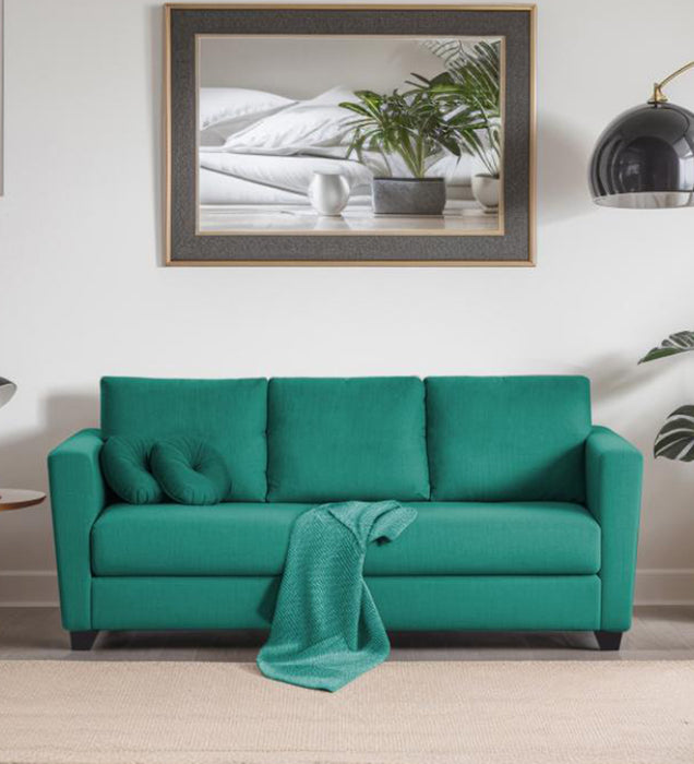 Ethos Fabric 3 Seater Sofa In Cerulean Blue Color