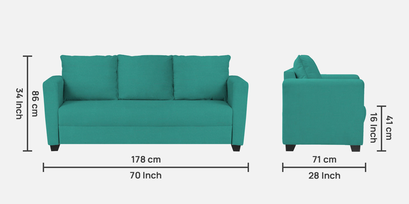 Ethos Luxury Fabric 3 Seater Sofa