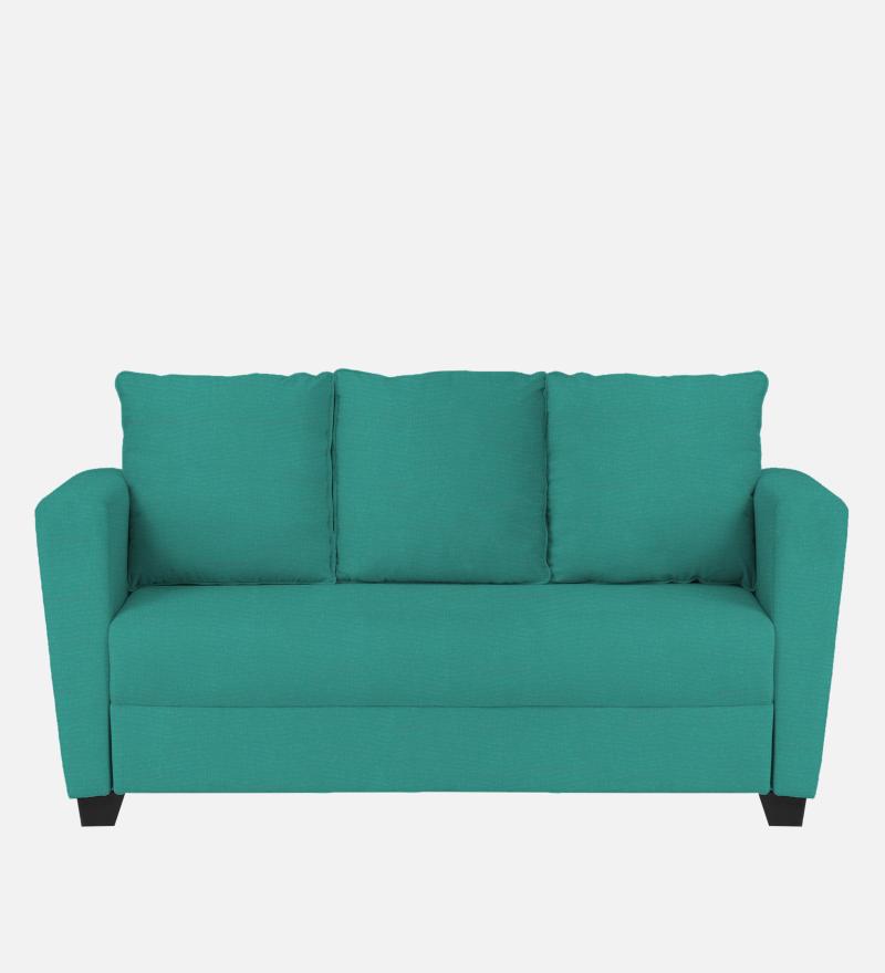 Ethos Fabric 3 Seater Sofa In Cerulean Blue Color