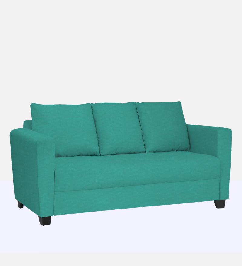 Ethos Fabric 3 Seater Sofa In Cerulean Blue Color