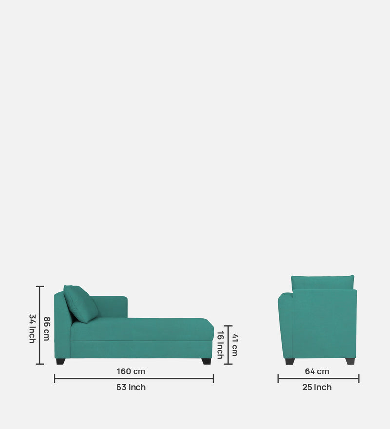 Ethos Luxury Fabric Lounger Sofa RHS