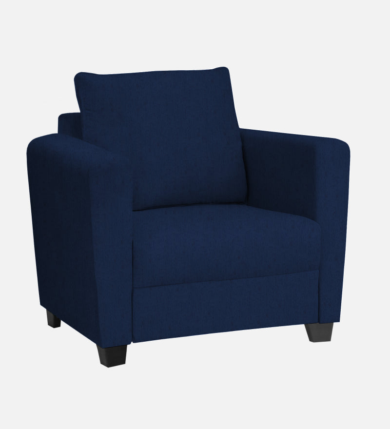 Ethos Fabric 1 Seater Sofa In Cool Cobalt Color
