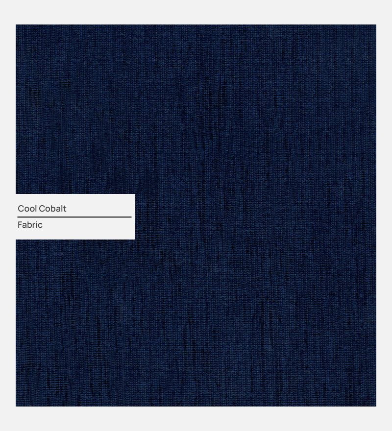 Ethos Fabric 1 Seater Sofa In Cool Cobalt Color