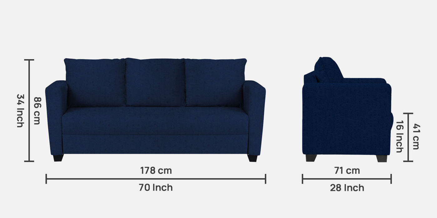 Ethos Luxury Fabric 3 Seater Sofa