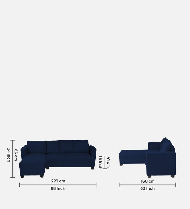 Ethos Luxury Fabric 6 Seater sectional Sofa LHS