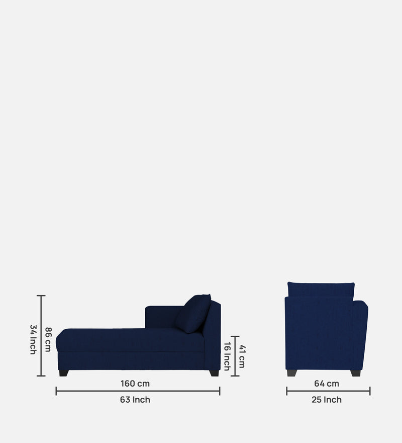 Ethos Luxury Fabric Lounger Sofa LHS