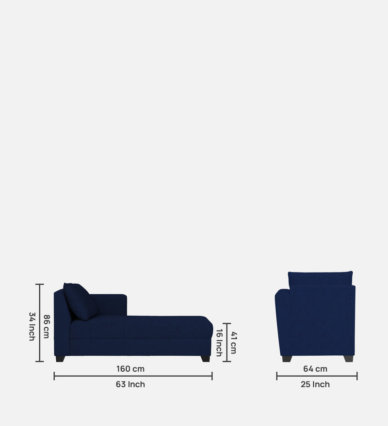 Ethos Luxury Fabric Lounger Sofa RHS
