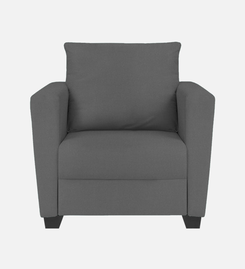 Ethos Fabric 1 Seater Sofa In Grey Color