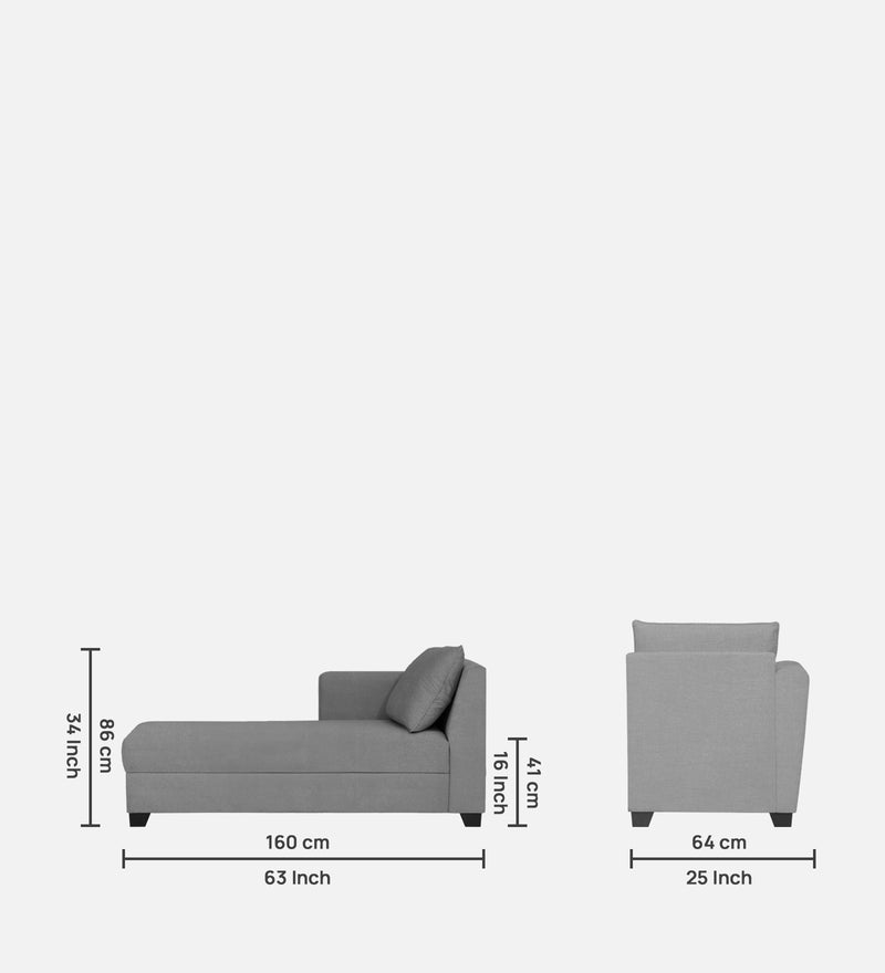 Ethos Luxury Fabric Lounger Sofa LHS