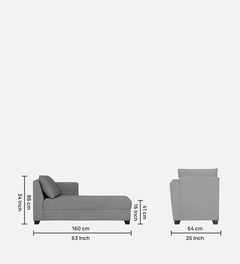 Ethos Luxury Fabric Lounger Sofa RHS