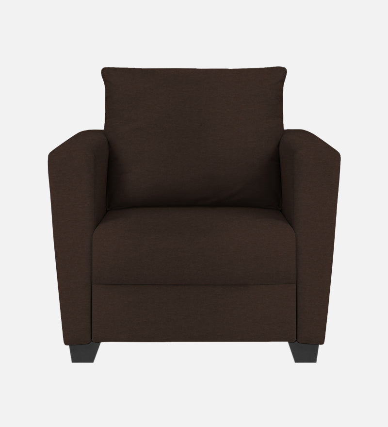 Ethos Fabric 1 Seater Sofa In Mahogany Color