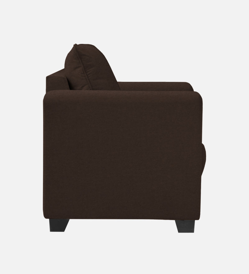 Ethos Fabric 1 Seater Sofa In Mahogany Color