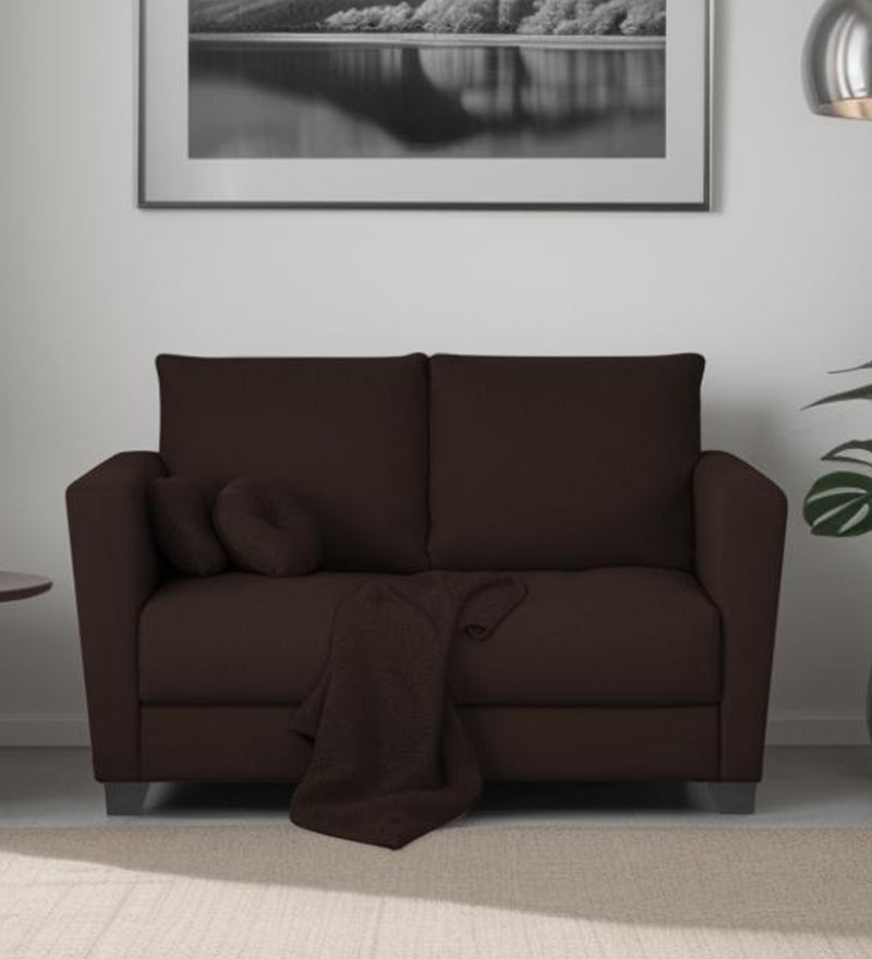 Ethos Fabric 2 Seater Sofa In Mahogany Color